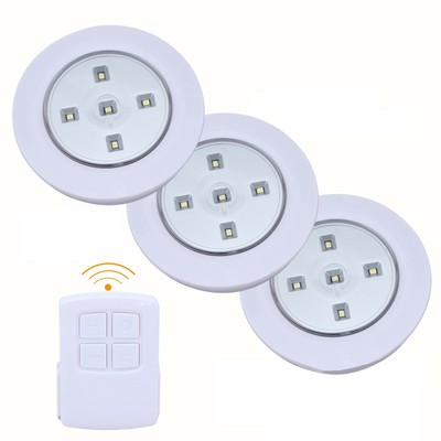 3 Stck. LED SMD Licht Akkubetrieben mit Fernbedienung unter Küchenschrank