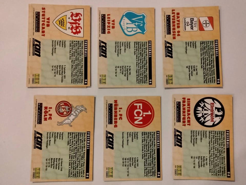 PANINI 1994 Fútbol (lote de 21) fotos vintage del equipo de fútbol alemán Bundesliga⚽ Foto 4 de 4