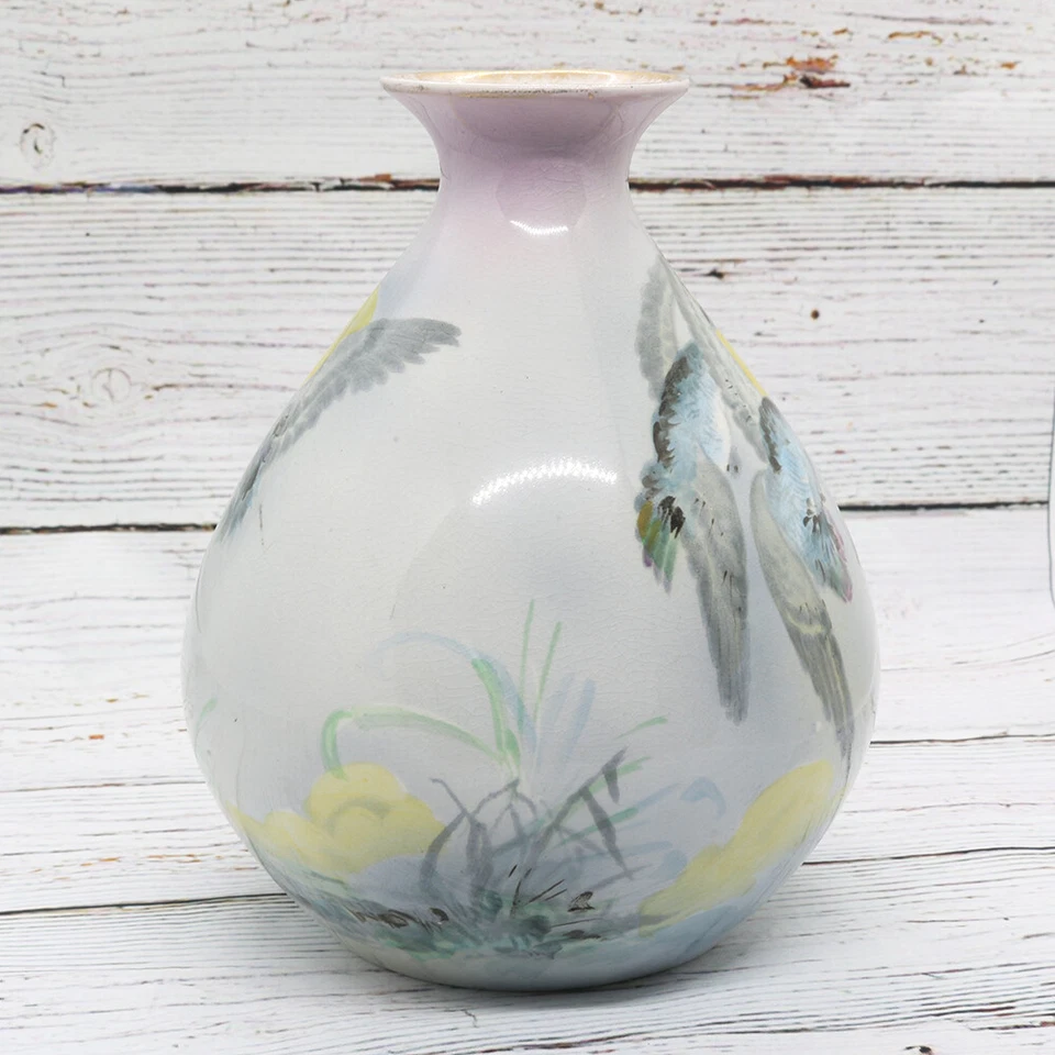 Rare Antique Burleigh Ware / Burgess & Leigh, Burslem Vase, Flying Geese / Bird - Image 2 of 4