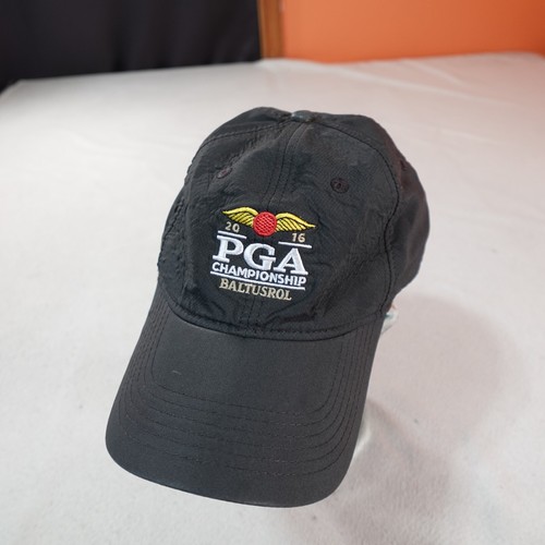 PGA Championship Hat Mens Black Strapback Baltusrol 2016 Golf Outdoor Golfing - 第 1/13 張圖片