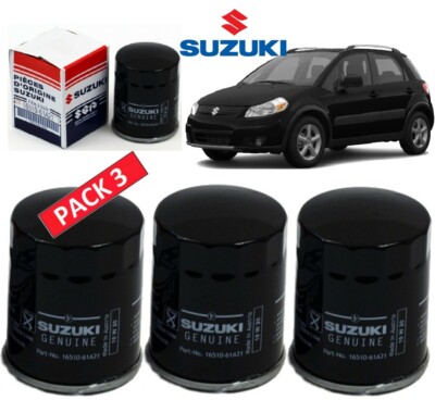 3 OEM Genuine Suzuki Engine Oil Filter 16510-61A21 Sidekick Vitara Swift Aerio
