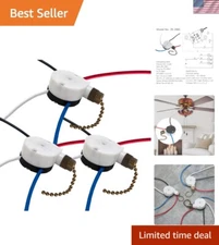 Zing Ear ZE-208S Ceiling Fan Switch, 3 Speed Pull Chain Control, Bronze 3PCS