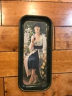 Vintage 1973 Coca Cola Green Serving Tray Gibson Girl Tin reprinted 1921 Ad