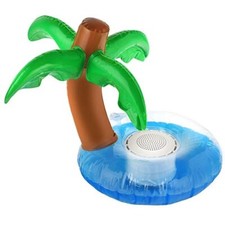 CALEO Inflatable Floating Bluetooth Speaker. Palm Tree - Pool  Bath Time