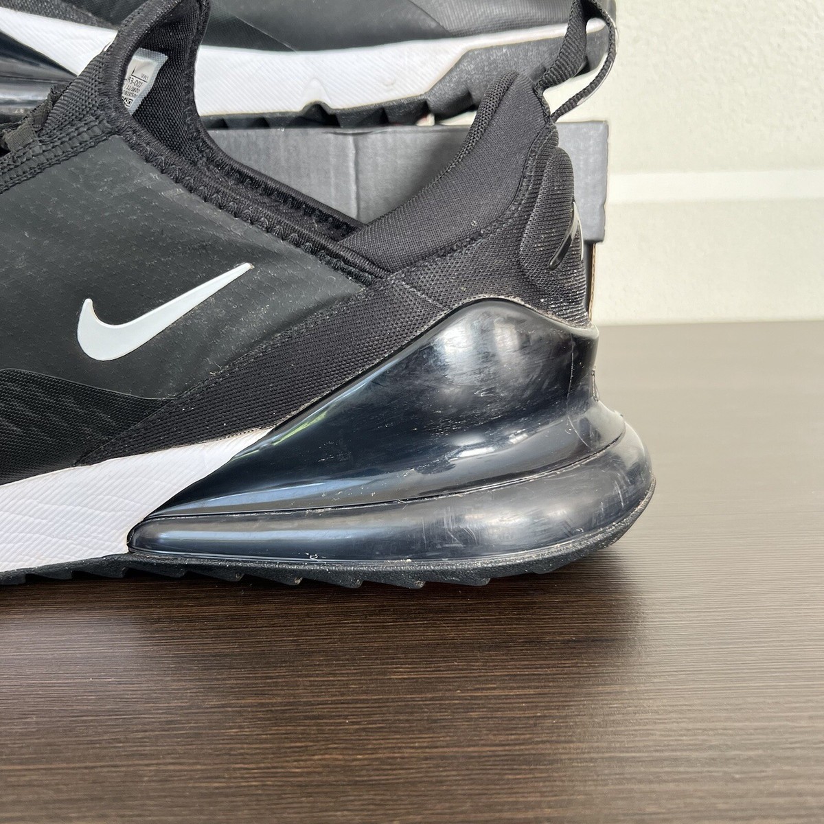 Size 15 - Nike Air Max 270 Golf Black White 2020 for sale online