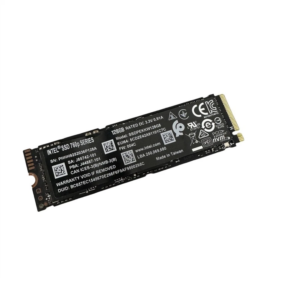Intel 760P 128GB SSD M.2 2280 NVMe PCIe 3.0x4 Solid State Drive SSDPEKKW128G8 - Image 3 of 4