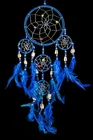 NEW HANDMADE NATIVE AMERICAN INDIAN STYLE DREAM CATCHER BLUE /dcny11trishellblu