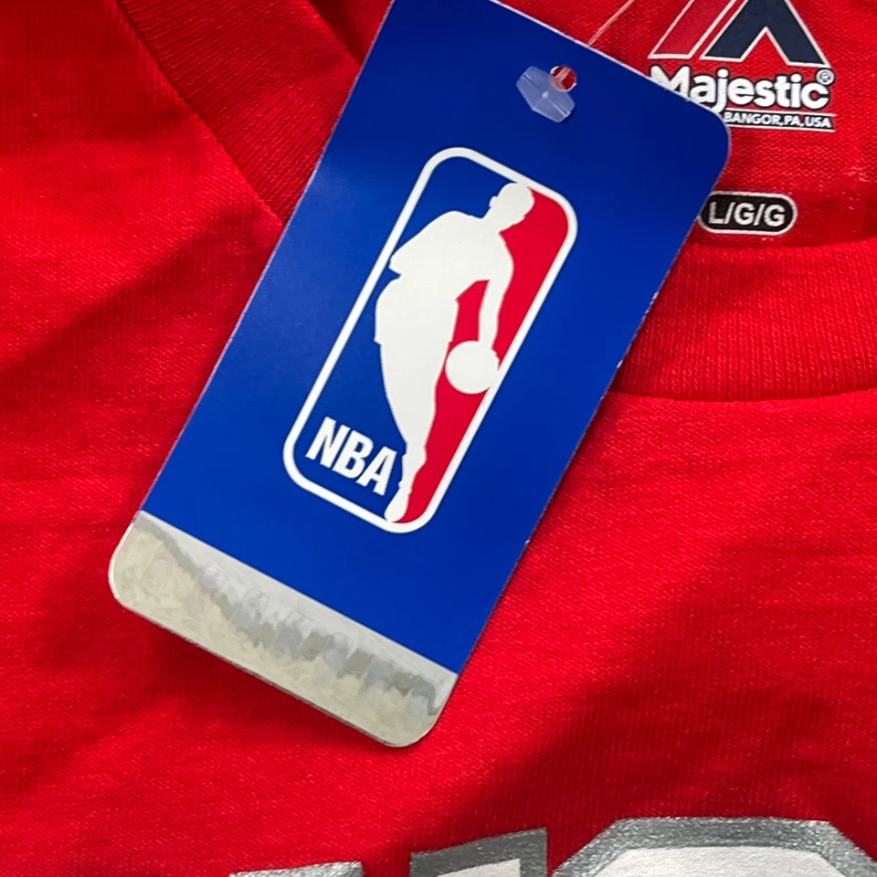 Camisa Hombre Houston Rockets Grande Roja James Harden #13 NBA Baloncesto Majestuosa NUEVA Foto 4 de 4