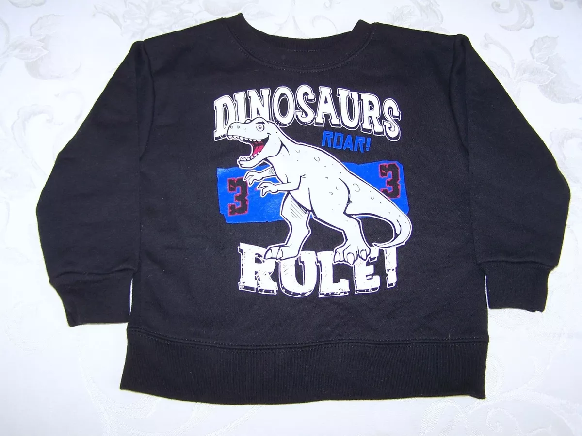 Garanimals Black Dinosaurs Rule! Roar T. Rex Sweatshirt Boys Infant Size  24M | eBay