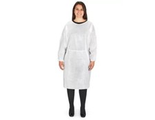 White Polypropylene Disposable Gown - Lab Coat - 100 pcs - SMALL