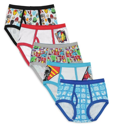 Marvel Boys Avengers 5 Briefs Underwear Pack (Size 8) - NWT - Picture 2 of 3