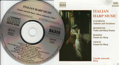 ITALIAN HARP MUSIC Claudia Antonelli (CD 2002) Naxos Classical CLEMENTI VIOTTI+