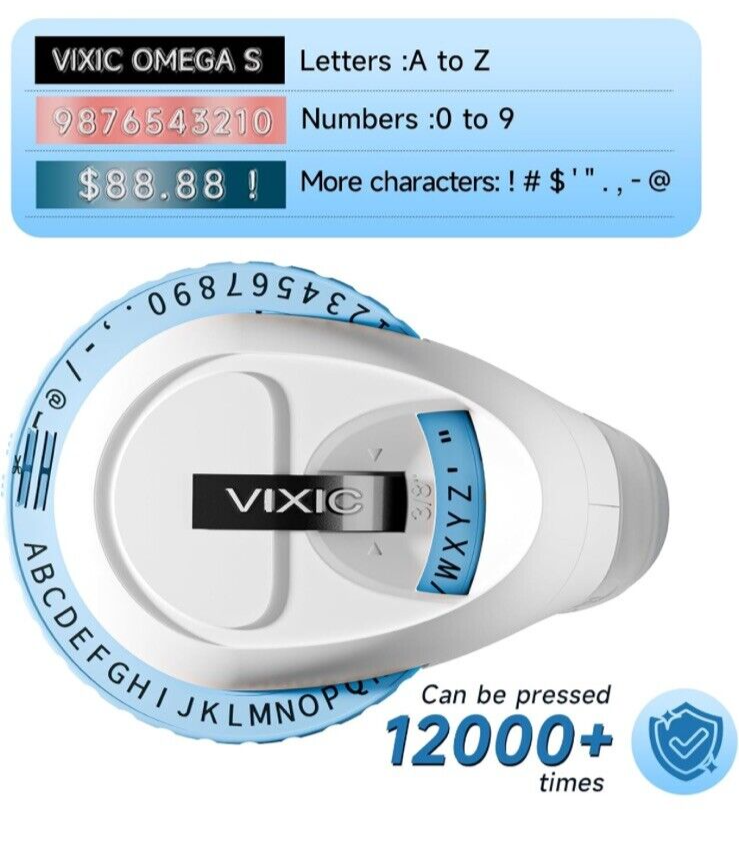 Portable Blue Embossing Label Maker with 1 Black Embossing Roll-image