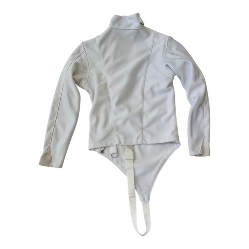 France Lames FIE Fencing Jacket White Small Long Sleeve Front Zipper 350N/800N - Picture 6 of 8