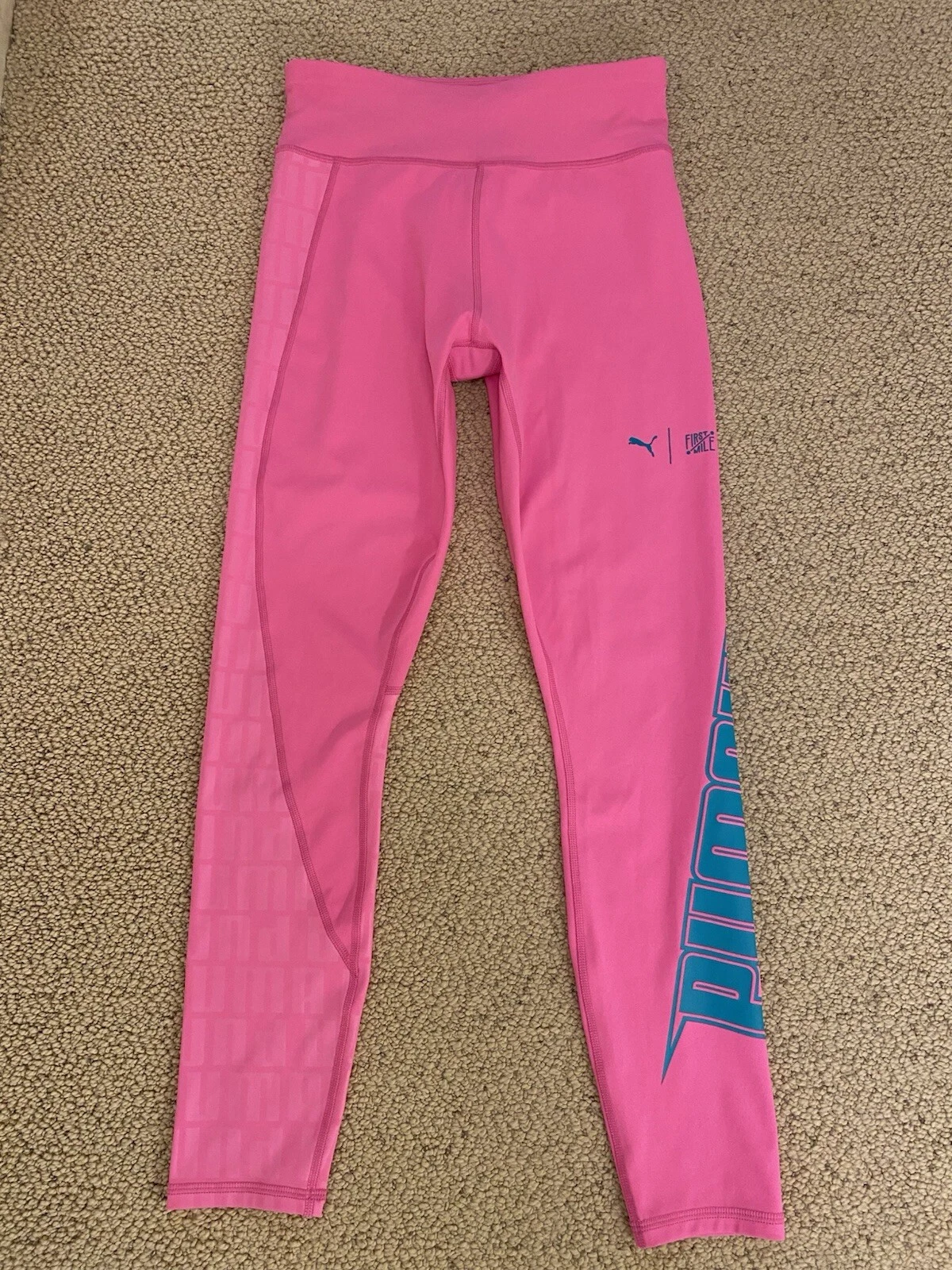 Puma First Mile X Leggings da Corsa Vita Alta Donna Rosa Atletico Casual Taglia S