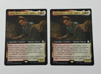 2x MTG Card Moira Brown Guide Author Extended Rare Fallout Magic NM 0420 x2