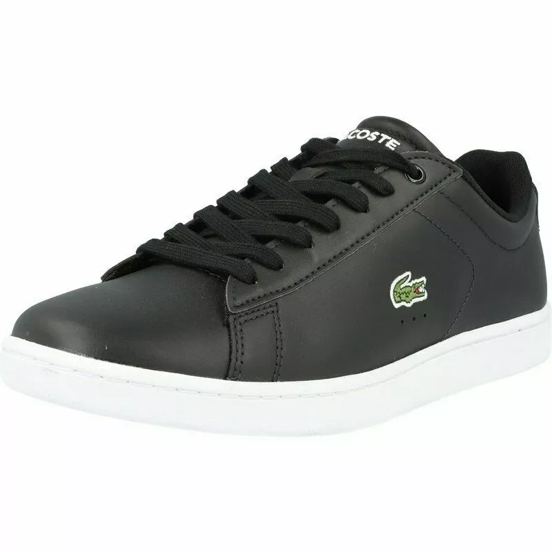 Women s Lacoste Carnaby Evo BL 1 Black Leather Trainers New RRP 70 Bargain 45