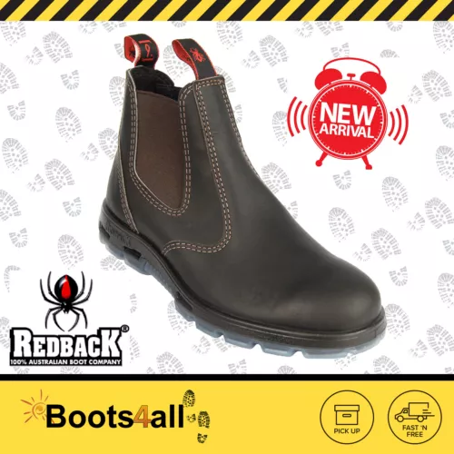 Redback UBOK Mens Non Safety Bobcat Claret  work boot Oil Kip Leather