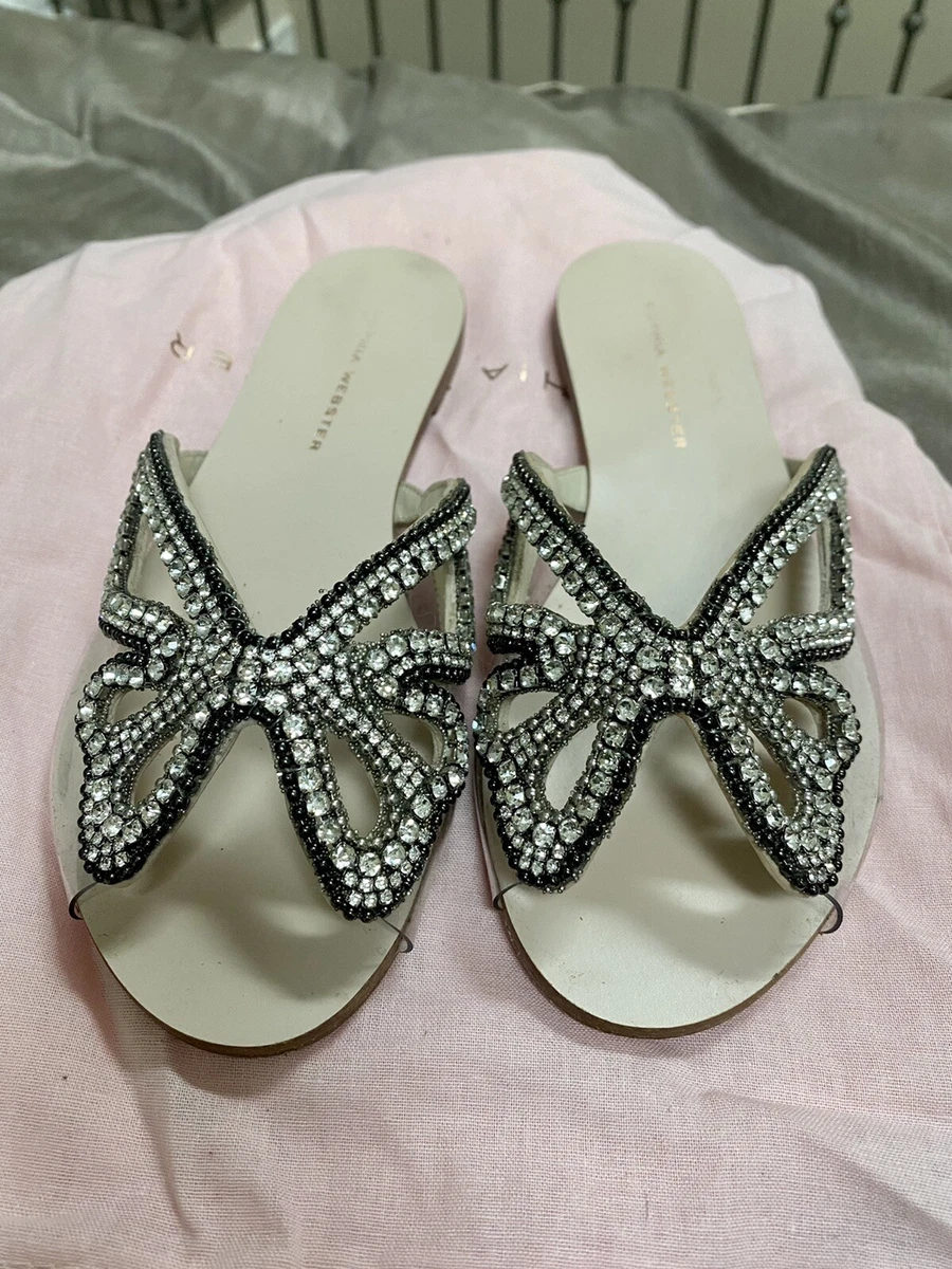 Sophia Webster Madame Butterfly Crystal Sandals