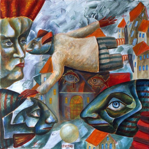 Painting ORIGINAL OIL canvas CONTEMPORARY SURREALISM ART by Pronkin 2021 LEVITAS - Picture 2 of 7