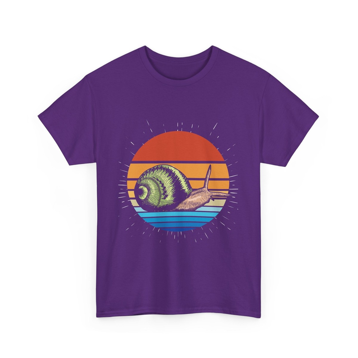 ●eessay● PRECIOUS SLOW SNAIL T - SHIRT Vintage | Retro | Snail Lover | Sluggish | Sunset Snail T