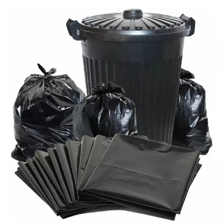 BIN LINERS BLACK 200G HEAVY DUTY REFUSE SACKS RUBBISH BAGS - Image 2 of 4