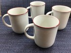 4 ONEIDA CASUAL SETTINGS AMERICAN BEAUTY STONEWARE MUGS never used! NEW! — photo 1