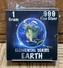 1 Gram Elemental Series : Earth .999 Fine Silver Color and Gold Gilded Chase