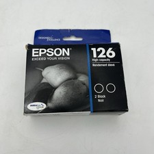 Epson 126 2 Black Noir High Capacity Inkjet Cartridges Expired 2/2024