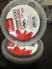 Annie 2 X Pack Rubber Bands 1000ct Black 1/2''