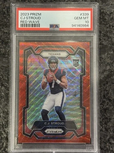 PSA 10 2023 PRIZM CJ STROUD RC RED WAVE /149 PSA 10 Texans!!