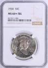 1958 Franklin Half NGC MS66+ FBL