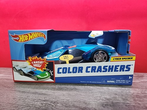 Hot Wheels 10" Motorized Color Crashers Cyber Speeder Car, Blue NEW | eBay