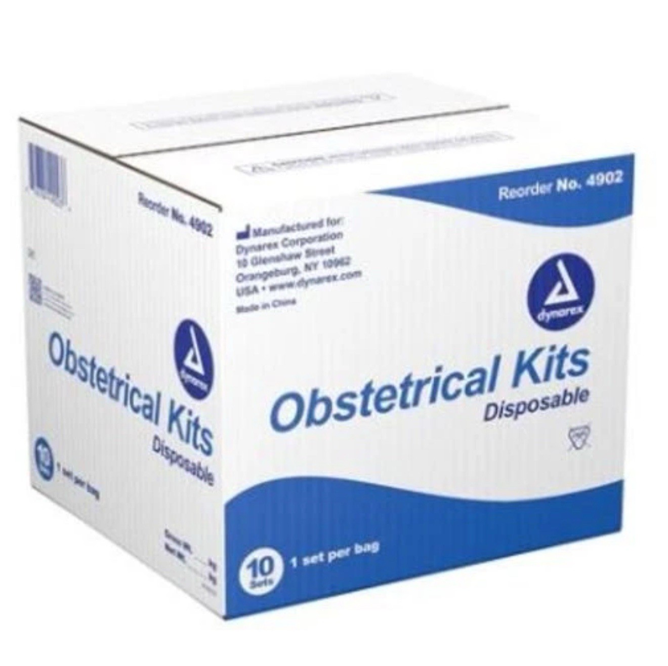 Dynarex Obstetrical Kits Bagged - 4902, 1 Case With 10 Obstetrical Kits