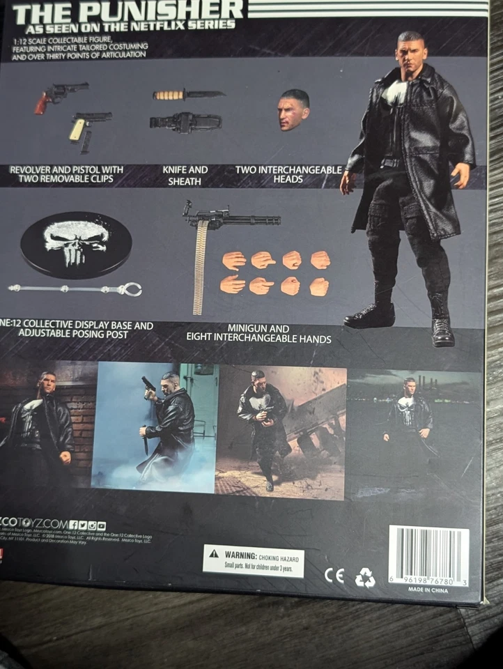 Figura de acción Mezco One: 12 Collective MARVEL NETFLIX The PUNISHER Foto 4 de 4