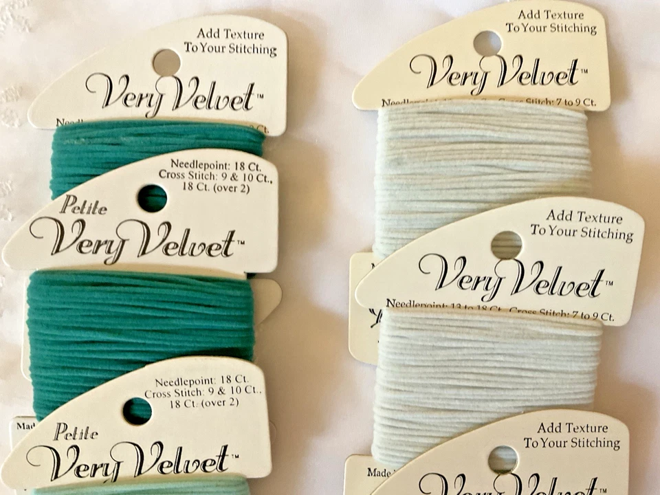 Rainbow Gallery Needlepoint Embroidery Thread Lot of 6 Very Velvet Shade Greens - Image 2 of 3