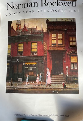 #ad Norman Rockwell A Sixty Year Retrospective Original Poster $229.00