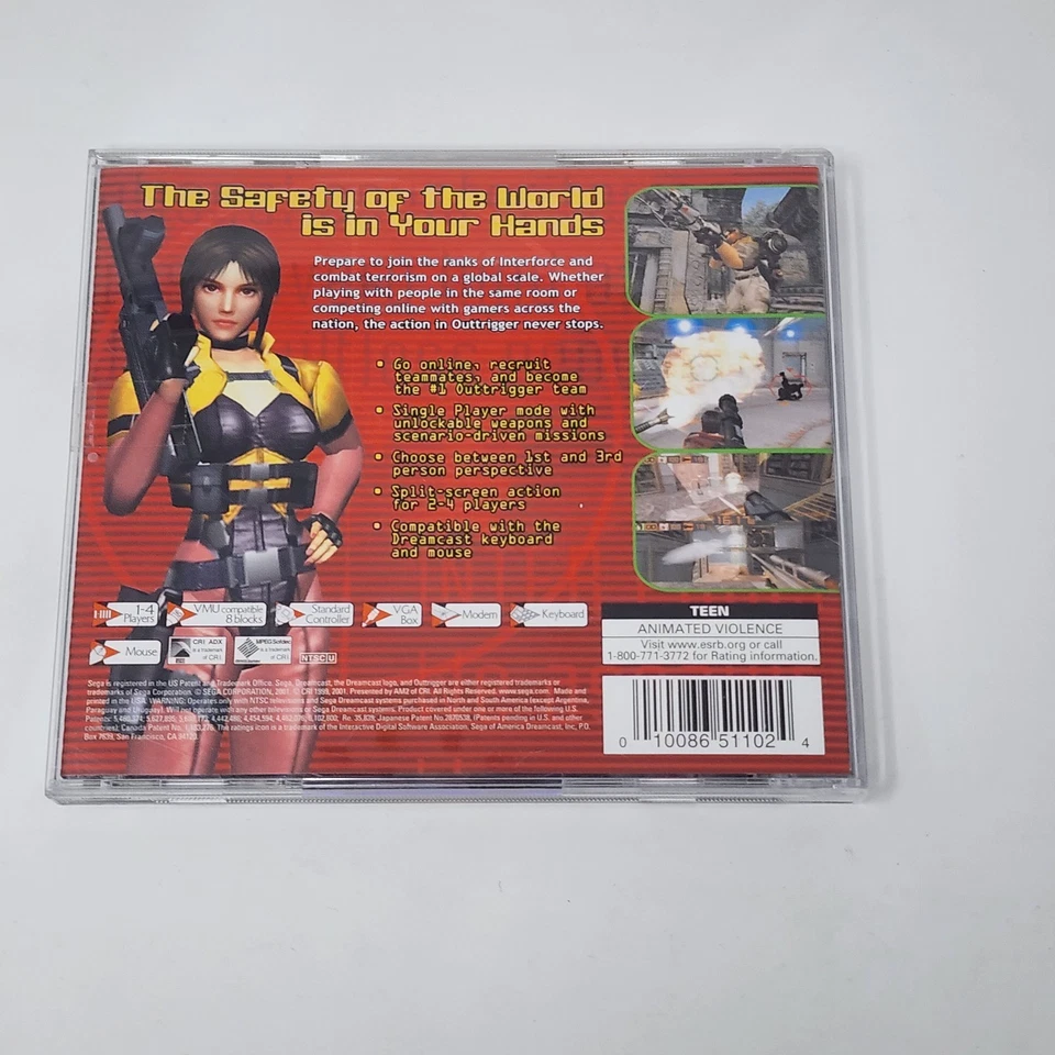 Outrigger (Sega Dreamcast) Complete CIB - TESTED - Image 3 of 4