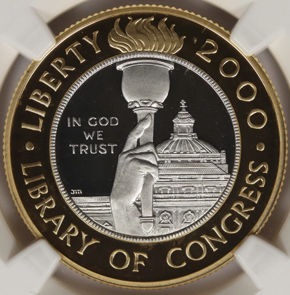 2000-W $10 Bi-Metallic Library of Congress Proof Commem NGC PF69 Ultra Cameo - Image 3 of 4
