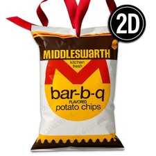 Middleswarth BBQ Chips Acrylic Christmas Ornament Snack Food Lovers Gift 177