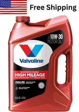 Valvoline High Mileage, Max Life Technology 10W-30 Synthetic Blend Motor Oil 5QT
