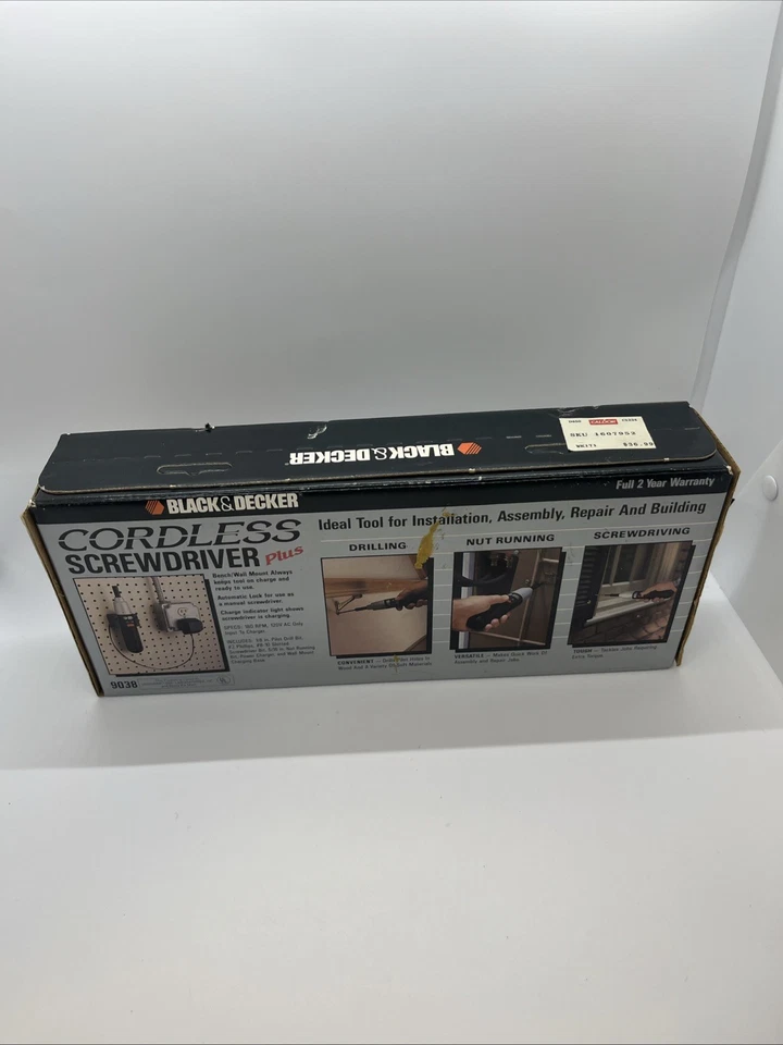 Black & Decker Cordless Screwdriver 9038 BRAND NEW - Image 2 of 3
