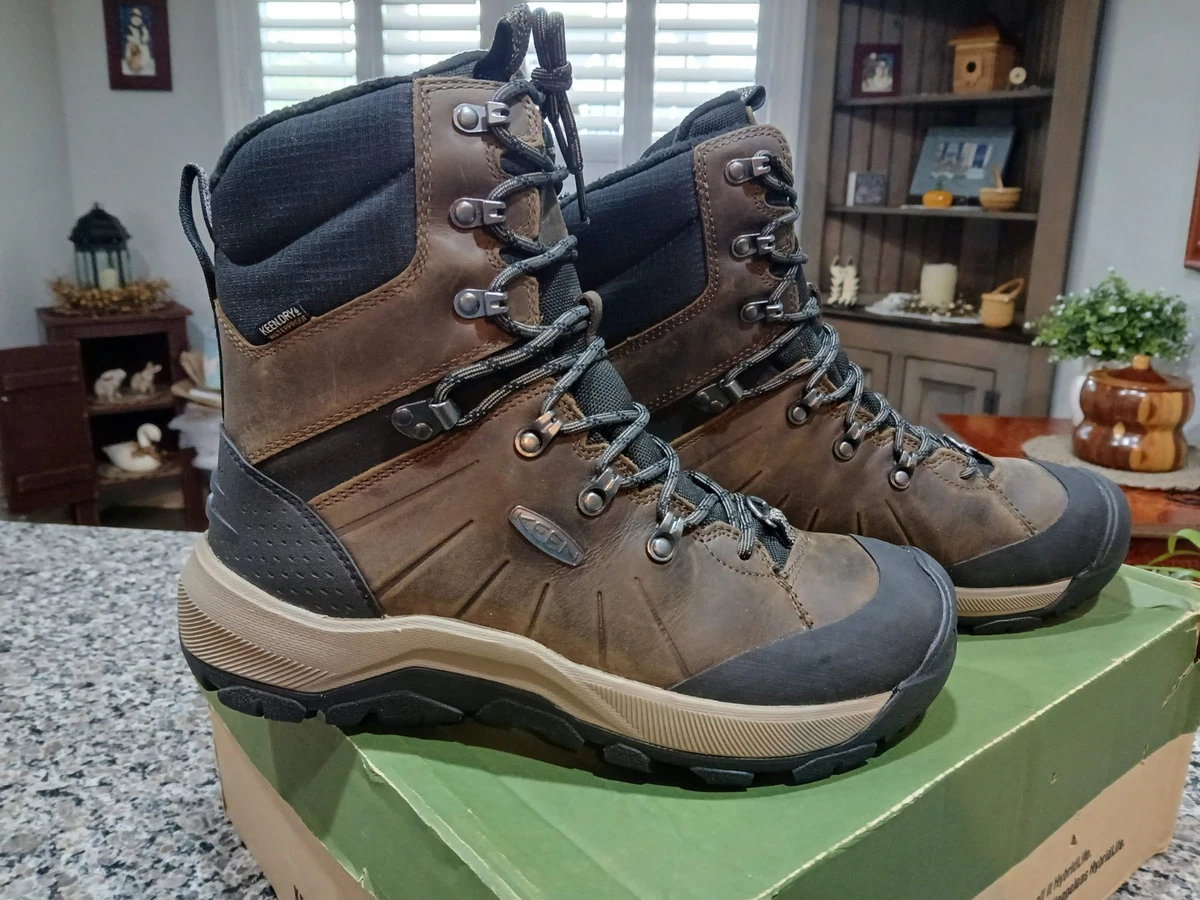 KEEN Durand Waterproof Hiking Boots Mens 9.5D Brown Leather EH Safety Trail Shoe Keen Dry Waterproof Boots | eBay main image 3