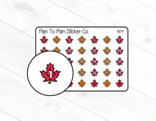 1876~~Maple Leaf Date Cover Planner Stickers.