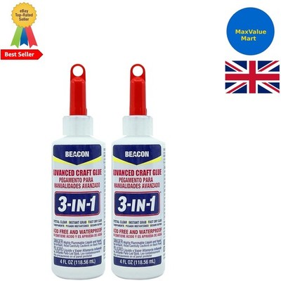 2er Pack ungiftiger 118ml Bastelkleber - 3-in-1 Lösung für kreative Projekte