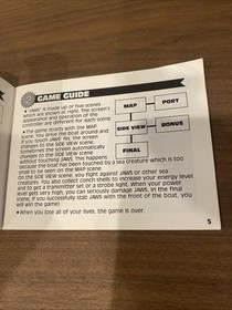 JAWS ORIGINAL INSTRUCTION MANUAL GAME BOOK NINTENDO NES HQ