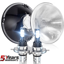 2pcs 7 Round Led Headlights Hilo Beam H4 Fit Ford Customline 1952-1956 2pcs 7 Round Led Headlights Hilo Beam H4 Fit Ford Customline 1952-1956