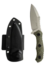 BOKER PLUS COLUBRIS 440C Tactical Bushcraft Knife 2204 3-RIVET Green Sheath READ