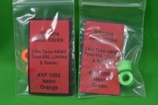2 Pks TYCO 440 Silicone Rear Slicks Neon Orange & Green,Rokar,New, Old Stock