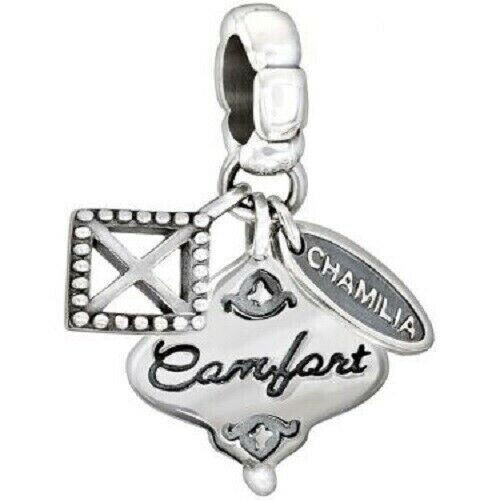 CHAMILIA "HER GIFT OF COMFORT" STERLING SILVER CHARM & MESSAGE CARD 2010-3144 - Picture 1 of 1